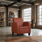Leren fauteuil Joy - Toledo Terra (donkercognac) - Poten, Huis en Inrichting, Fauteuils, Nieuw, Ophalen of Verzenden, Eigentijds, Klassiek, Modern