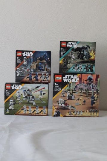 Lego Set - Star Wars - 4 Battle Packs: 75372 Clone Trooper &, Nieuw