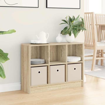 vidaXL Dressoir Sonoma Eiken 73,5 x 22,5 x 53,5 cm, Huis en Inrichting, Kasten | Dressoirs, Verzenden, Nieuw, 50 tot 100 cm, Minder dan 25 cm