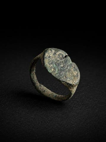 Oud-Romeins, Keizerrijk Brons Ring - 2e tot 4e eeuw na