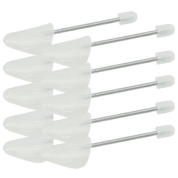 vidaXL Schoenspanners 5 paar EU 35-38 kunststof wit, Verzenden, Nieuw