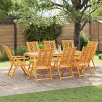 vidaXL Tuinstoel 8 pcs Bruin 57 x 72 x 109 cm Massief, Tuin en Terras, Tuinstoelen, Verzenden, Nieuw
