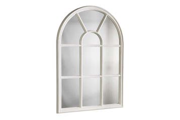 Design wandspiegel CASTILLO 100cm witte raamspiegel in, Huis en Inrichting, Woonaccessoires | Spiegels, Ophalen of Verzenden, Nieuw