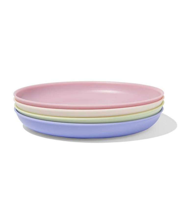 HEMA Bord Ø18.5cm kunststof - 4 stuks, Huis en Inrichting, Keuken | Servies, Nieuw, Verzenden