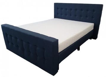 Boxspring Continental DELUXE - Compleet Boxspring, Verzenden, Nieuw, Blauw