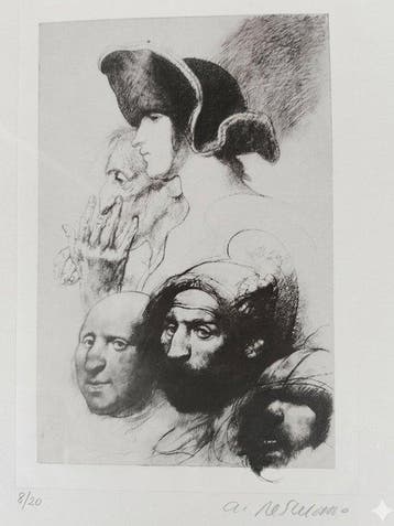 Armando de Stefano (1926 - Studio per Volti, Antiek en Kunst