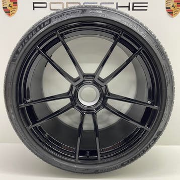Porsche 992 GTS ORIGINELE 20/21 zwart zijdeglans winterset, Ophalen, Gebruikt, Banden en Velgen, 305 mm