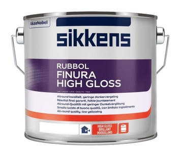 Sikkens Rubbol Finura High Gloss - 2,5L RAL 9010 | Zuiver, Verzenden, Wit, Nieuw, Verf