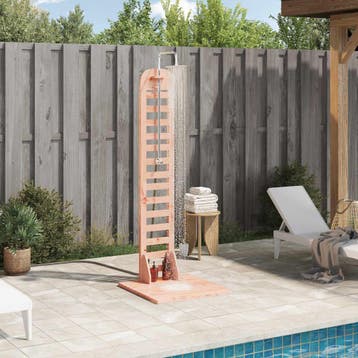 vidaXL Buitendouche 223 cm Massief Douglas hout en roestvrij, Verzenden, Nieuw