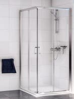 Aqualux Douchecabine – 80 x 80 x 185 cm – Chroom / Helder, Ophalen of Verzenden, Nieuw, Chroom, Bad