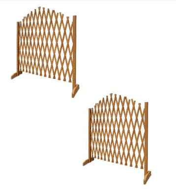 Klimplantenrek Set van 2 Bruin 200x107cm (Plantenbakken), Tuin en Terras, Verzenden, Nieuw