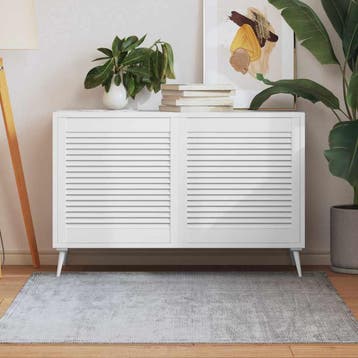 vidaXL Kastdeuren met lamellen 2 st 61,5x59,4 cm grenenhout, Verzenden, Nieuw
