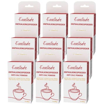 ECCELLENTE Ontkalkingspoeder voor Koffiemachines - 18x, Ophalen of Verzenden, Nieuw