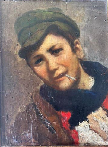Osman Scolari De Lorenzo (1908-1998) - Scugnizzo con