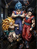 Makayhos - [Canvas XL] Saiyan Trinity – Stone Ascension, Nieuw