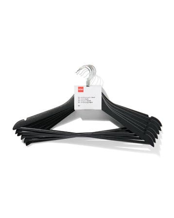 HEMA Kledinghangers zwart hout - 6 stuks, Huis en Inrichting, Verzenden, Nieuw