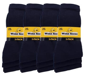 12 paar Bonanza werksokken - Light - Basic - Donkerblauw, Kleding | Heren, Sokken en Kousen, Verzenden, Nieuw