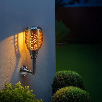 Set van 6 solarlampen Flare, led, schemersensor - zwart, Verzenden, Nieuw