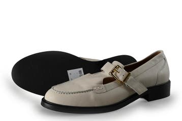 Manfield Instappers in maat 40 Wit, Kleding | Dames, Verzenden, Zo goed als nieuw, Manfield, Wit