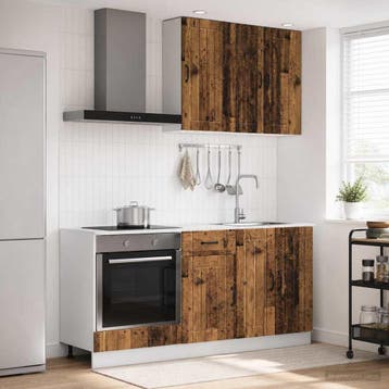 vidaXL Keukenblok LUCCA 5 st Oud hout Bewerkt hout, Verzenden, Nieuw, Bruin