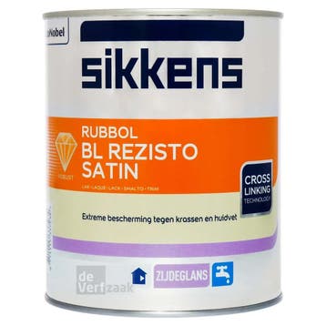 Sikkens Rubbol BL Rezisto Satin RAL 9003 | Signaalwit 1L, Doe-het-zelf en Verbouw, Verzenden, Wit, Nieuw, Verf