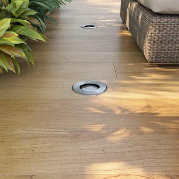 vidaXL LED-Grondspots buiten 3 stuks rond, Verzenden, Nieuw, Aluminium, Spots