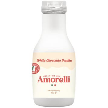 Amorelli Witte Chocolade Vanille Topping 500g, Verzenden, Nieuw