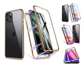 iPhone 12 / 12 Pro 360° Magnetisch Hoesje Dubbelzijdig Glas, Ophalen of Verzenden, Nieuw