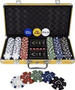 Texas Finest Golden Pokerset 300 Chips – Pokerkoffer, Hobby en Vrije tijd, Gezelschapsspellen | Kaartspellen, Ophalen of Verzenden