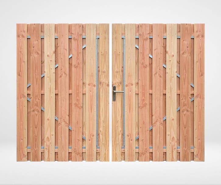 Dubbele Tuinpoort Douglas Verticaal, Tuin en Terras, Tuinpoorten, Ophalen of Verzenden