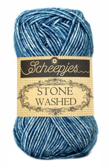 Scheepjes Stone Washed - 805 Blue Apatite - Katoen-mix Gar, Ophalen of Verzenden, Nieuw