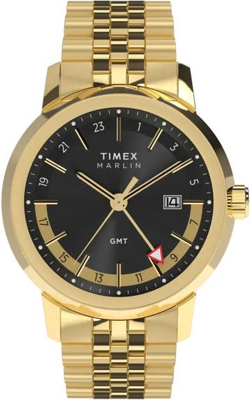 Timex TW2Y47700 Marlin Quartz GMT horloge, Overige merken, Staal, Verzenden, Polshorloge