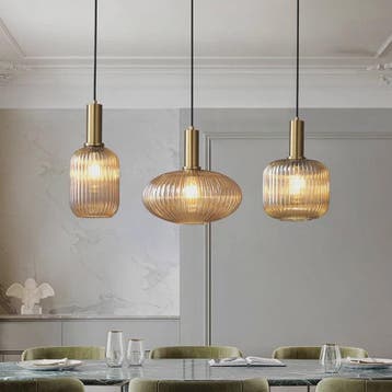 Moderne Glazen Hanglamp voor Eetkamer - Stijlvolle Plafondla, Verzenden, Nieuw