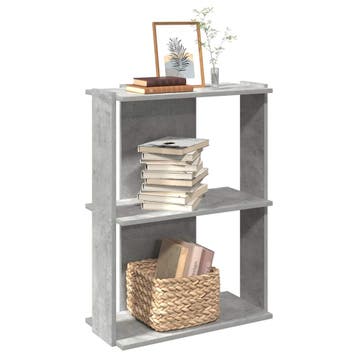 vidaXL Boekenkast 3-laags 60x30x80 cm bewerkt hout, Huis en Inrichting, Minder dan 50 cm, Verzenden, Nieuw, Minder dan 100 cm