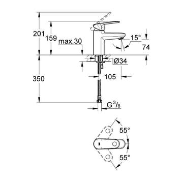 Grohe Europlus Wastafelkraan Met Uittrekbare Uitloop Chroom, Ophalen of Verzenden, Nieuw