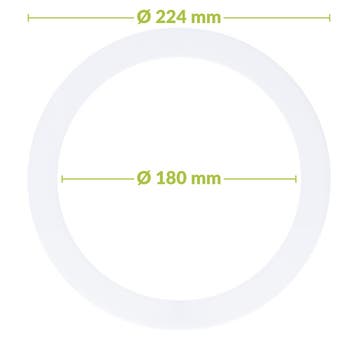 Luxar Verloopring Polystyreen Ø180-224mm Wit, Verzenden, Nieuw, Overige fittingen