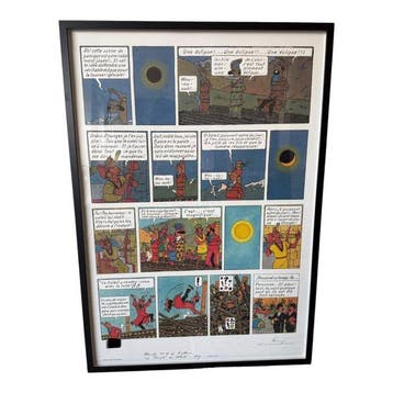 Tintin - Lithographie Hergé WWF - Tintin le temple du soleil, Nieuw
