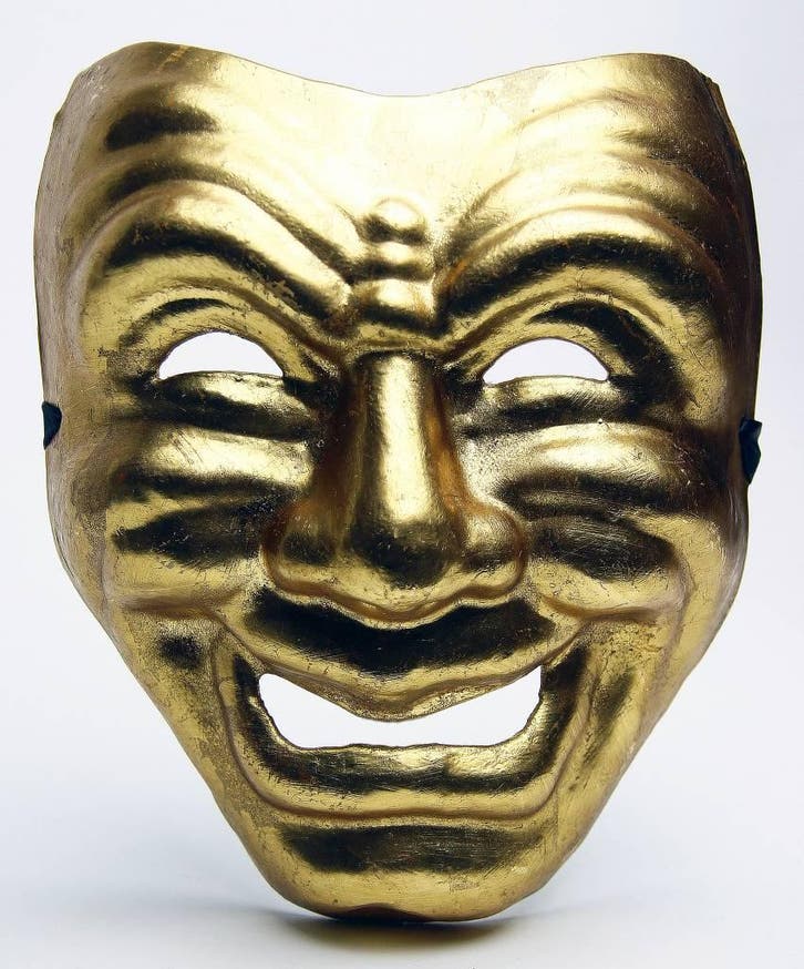 Venetiaans masker Comedia, Hobby en Vrije tijd, Feestartikelen, Nieuw, Verzenden