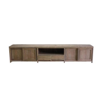 Teak TV meubel De Meern 3 meter breed, Huis en Inrichting, Ophalen of Verzenden, Nieuw