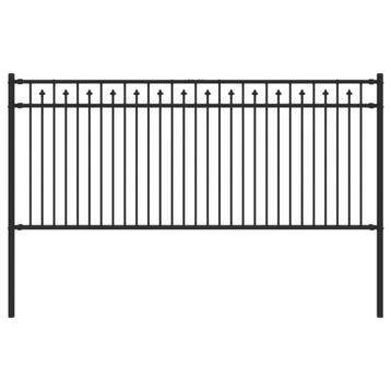 Stalen Hekwerk 200cm | Retourdeal | Laatste Stuk!, Ophalen of Verzenden, Zo goed als nieuw, IJzer, Spijlenhekwerk