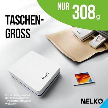Nelko Fotoprinter PP01 kleur draagbare mini fotoprinter, wit, Verzenden, Zo goed als nieuw