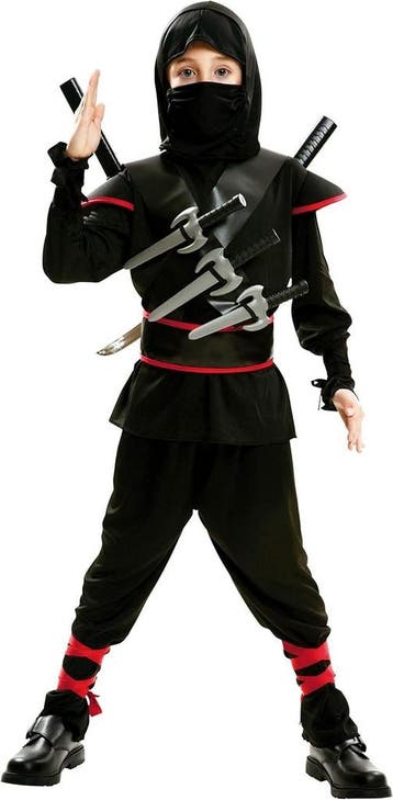 Ninja Asassin Kostuum Kind Zwart Rood, Ophalen of Verzenden, Nieuw