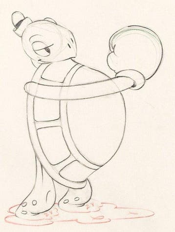Walt Disney - Toby Tortoise Animatie Tekening - Toby, Nieuw