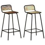Barstoelen 2 st massief gerecycled hout, Verzenden, Nieuw