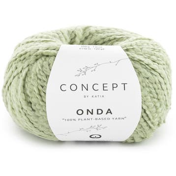 Katia Concept Onda - 90 Pistache - Katoen met Bouclé-effec, Ophalen of Verzenden, Nieuw