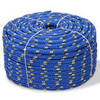 vidaXL Boot touw 14 mm 250 m polypropyleen blauw, Verzenden, Nieuw