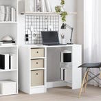vidaXL Bureau met lade met plank Wit 100 x 40 x 75 cm, Verzenden, Nieuw