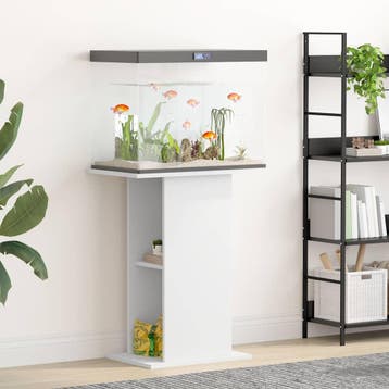 vidaXL Aquariumstandaard 60,5x36x72,5 cm bewerkt hout wit, Dieren en Toebehoren, Verzenden, Nieuw