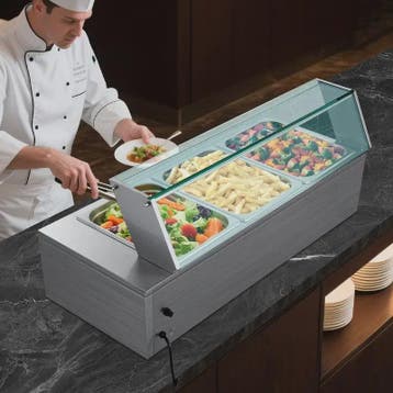 Professionele Bain-Marie Warmhoudbak - 3x 1/2 GN - Roestvrij, Verzenden, Nieuw