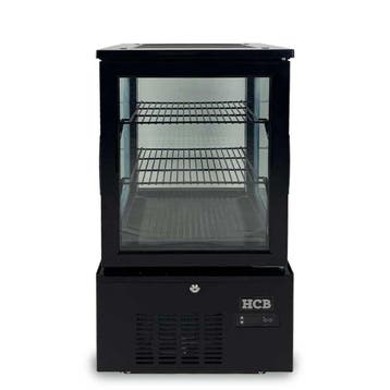 HCB Gebaksvitrine - 56 liter - zwart - 230V, Verzenden, Nieuw in verpakking